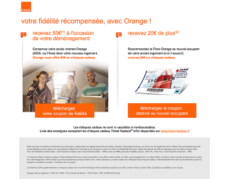 Site internet pour la fibre Orange : Conception et réalisation du site internet de campagne fibre Orange